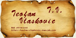 Teofan Vlašković vizit kartica